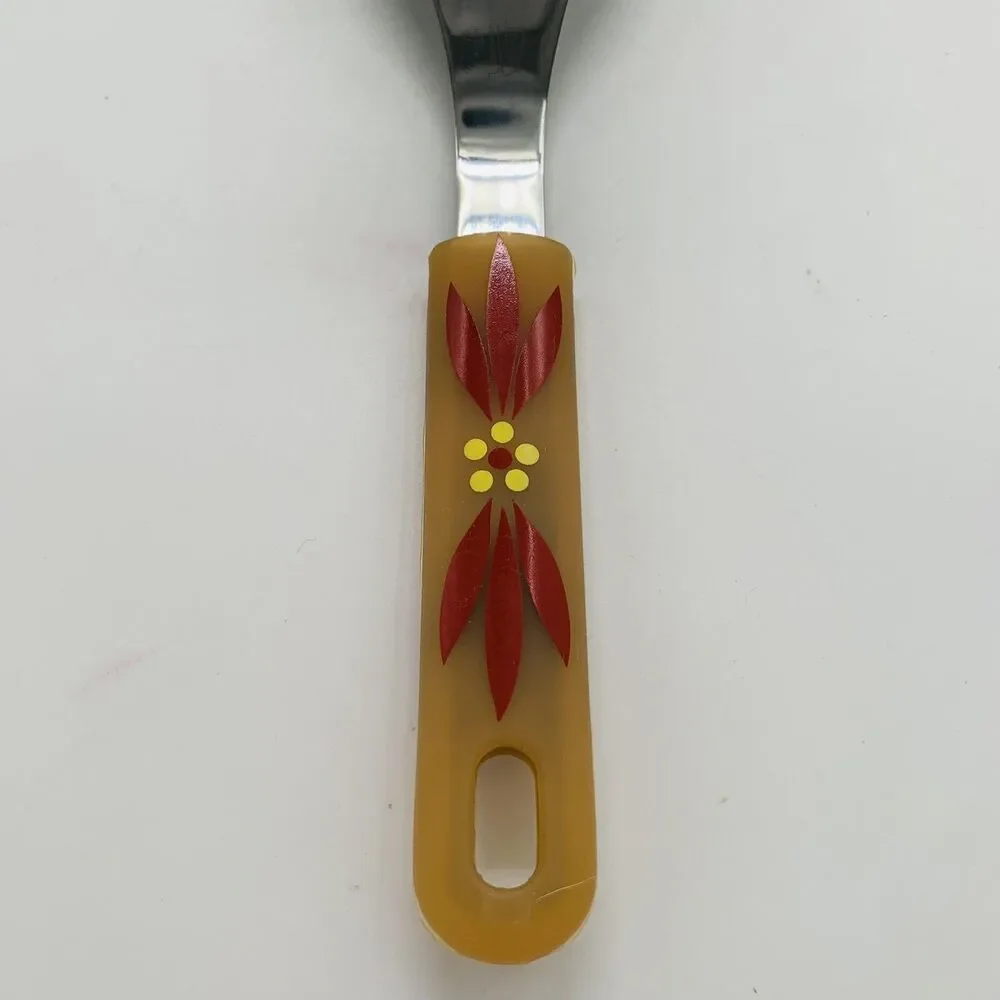 Temptations Old World Red 11” Cooking Serving Spatula Utensil Silicone Handle